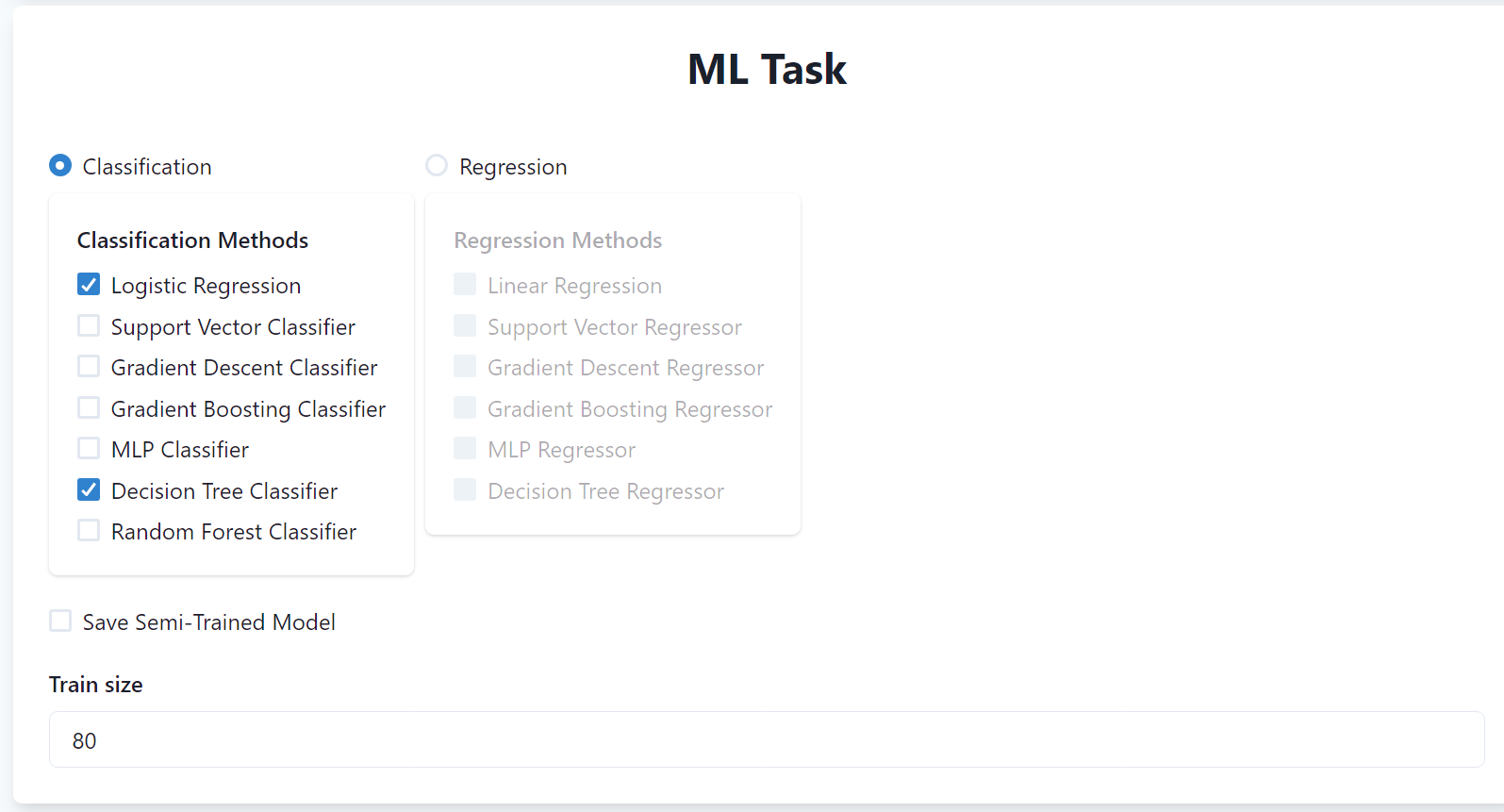 ML Task